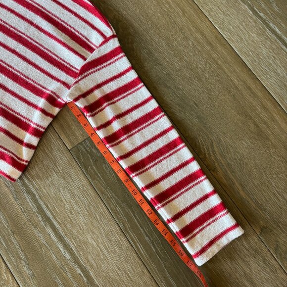 Zara women'sred and white striped cropped sweater size small - Picture 4 of 5